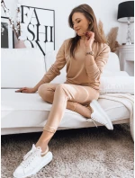 MILIAN dámská tmavě béžová tepláková souprava FashionStreet AY0817