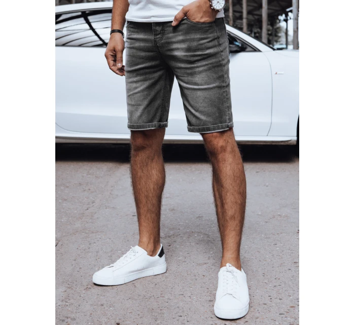 Pánské tmavě šedé džínové šortky FashionStreet SX2398