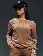 Dámský velurový komplet URBANVELVET světle hnědý FashionStreet AY1061