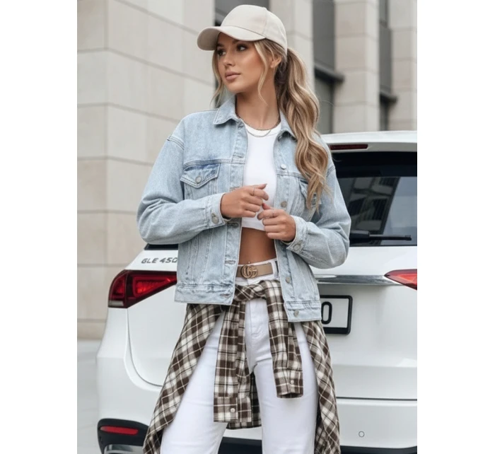 Dámská oversize džínová bunda STEFANIA modrá FashionStreet TY4895