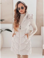Dámská zateplená prošívaná vesta světle šedá Dstreet model 21991354 - FashionStreet