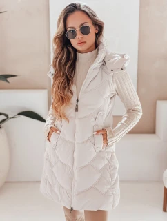 Dámská zateplená prošívaná vesta světle šedá Dstreet model 21991354 - FashionStreet