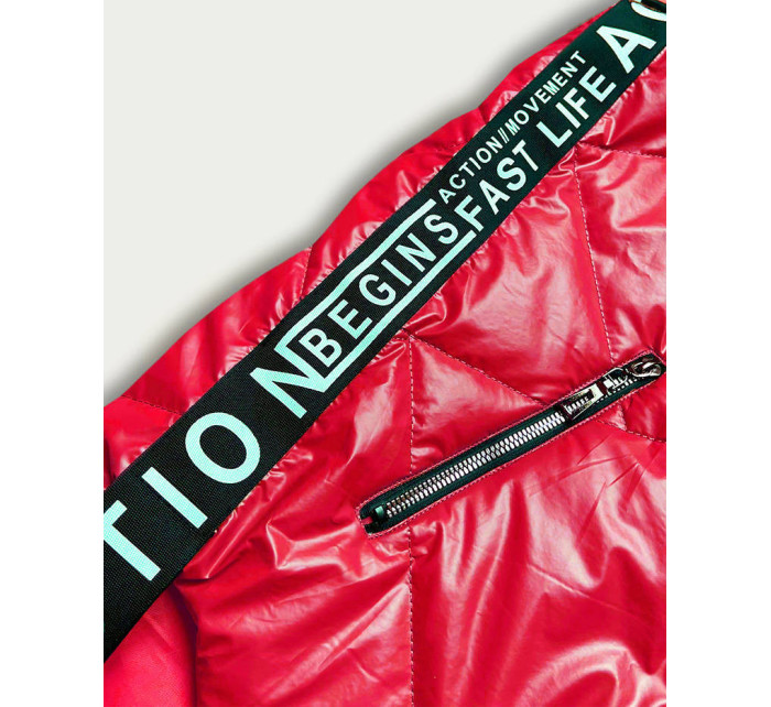 Červená dámská vesta s ozdobnými model 18049949 - S'WEST