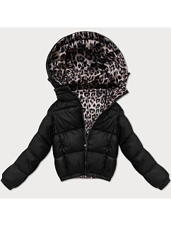 Dámská oboustranná krátká bunda Minority black camouflage (M6-6001-1)