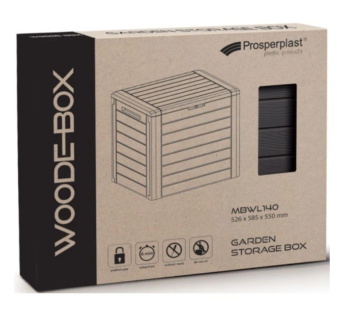 Zahradní box 190L antracit WOODEBOX dětské