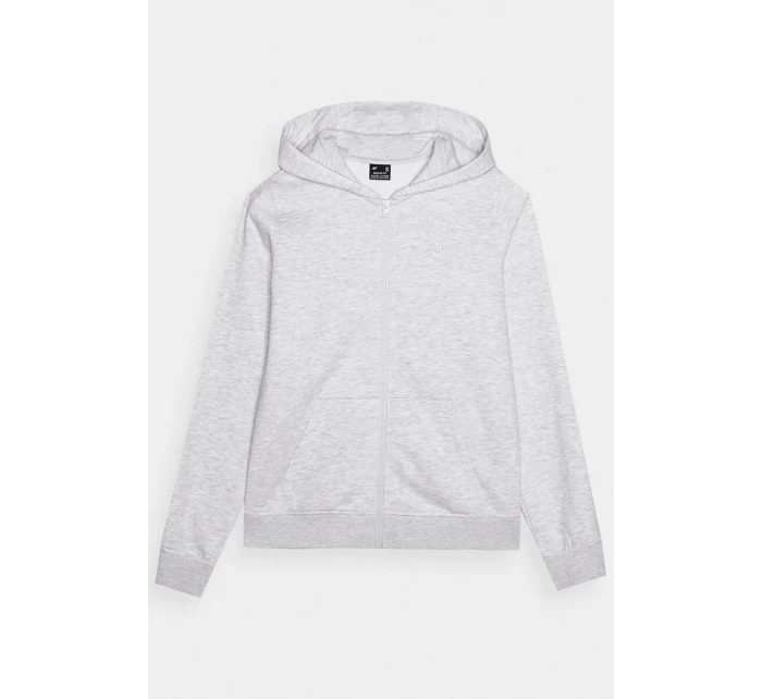 Dámská Mikina S Kapucí Rozepínací Bavlněná 4F Šedá 4FWMM00TSWSF1467-27M