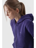 Dámská Mikina S Kapucí Rozepínací Bavlněná 4F Šedá 4FWMM00TSWSF1467-27M