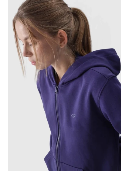 Dámská Mikina S Kapucí Rozepínací Bavlněná 4F Šedá 4FWMM00TSWSF1467-27M