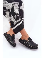 Kožené Klapky Dámské Na Platformě Big Star Černé model 21692095 - Big Star Shoes Kožené Klapky Dámské Na Platformě Big Star Černé model 21692095 - Big Star Shoes