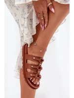 Dámské Pantofle S Pásky Camel Pasiriela Dámské Pantofle S Pásky Camel Pasiriela