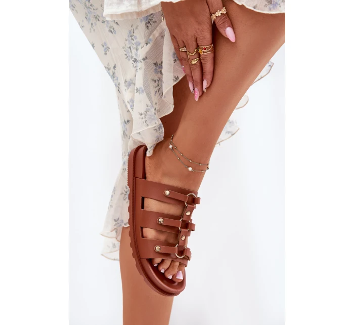 Dámské Pantofle S Pásky Camel Pasiriela Dámské Pantofle S Pásky Camel Pasiriela