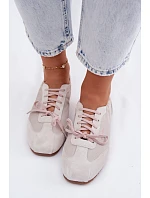 Semišové Nízké Dámské Tenisky Big Star TT274599 Béžové