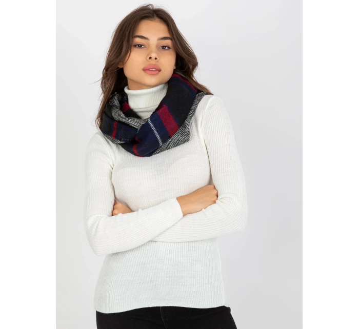 Tunelová šála AT KM 1402.20 tmavě modrá červená