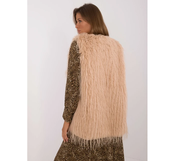 Kamizelka AT KZ camelowy model 20493399 - FPrice Kamizelka AT KZ camelowy model 20493399 - FPrice