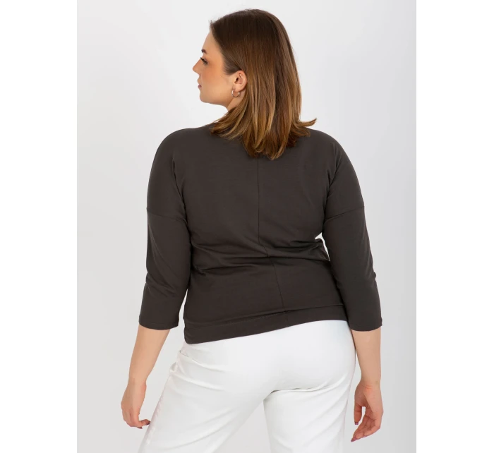 Dámská halenka RV BZ 8454.20P tmavá khaki - FPrice