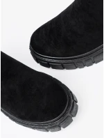 Exkluzívní kotníčkové boty dámské černé platforma Exkluzívní kotníčkové boty dámské černé platforma