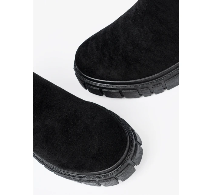 Exkluzívní kotníčkové boty dámské černé platforma Exkluzívní kotníčkové boty dámské černé platforma