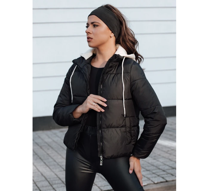 Dámská zimní péřová bunda NORDPUFF s kapucí černá FashionStreet TY4616