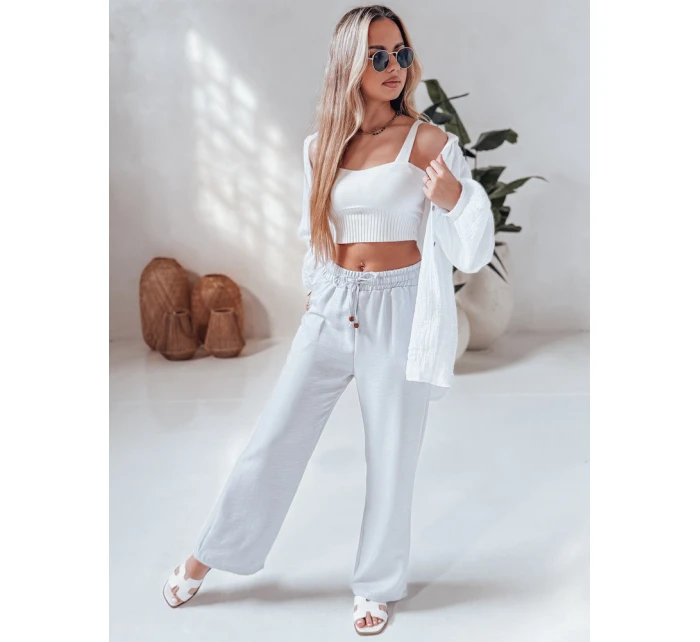 Dámské kalhoty LINESSA white FashionStreet UY2646