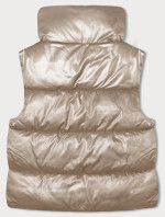 Světle béžová krátká dámská vesta se stojáčkem model 19642596 - S'WEST
