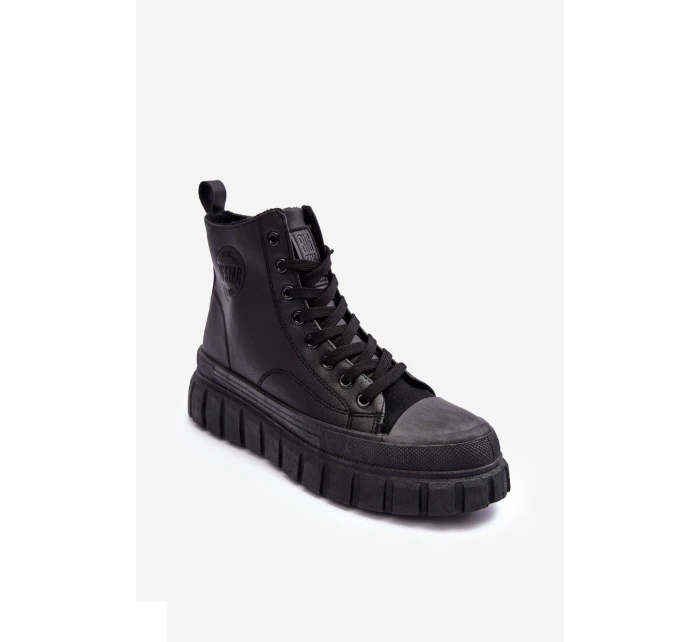 Kožené Boty Na Zip Big Star Černé model 21634271 - Big Star Shoes Kožené Boty Na Zip Big Star Černé model 21634271 - Big Star Shoes