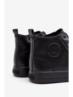 Mužské zateplené tenisky s zipem černé Big Star MM174012 Mužské zateplené tenisky s zipem černé Big Star MM174012