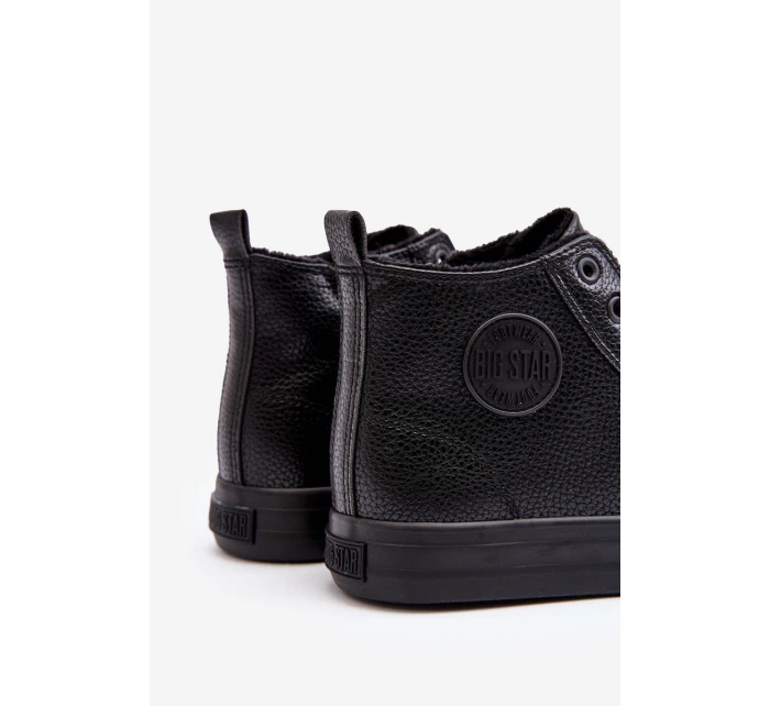 Mužské zateplené tenisky s zipem černé Big Star MM174012 Mužské zateplené tenisky s zipem černé Big Star MM174012