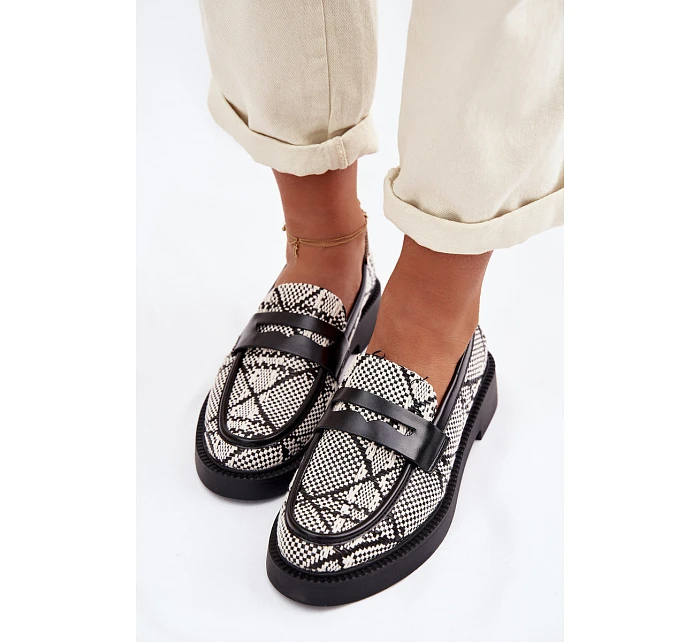 Dámské vzorované černé Mokasyny Barisa