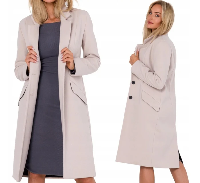 Dámský kabát model 20692538 Béžová - Moe