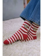 Pruhované dětské ponožky s medvídkem 1184.061