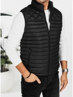 Pánská prošívaná vesta černá Dstreet TX5076 Pánská prošívaná vesta černá Dstreet TX5076