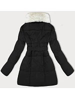 Kurtka damska ze stójką futerkiem czarna model 21247716 - J.STYLE