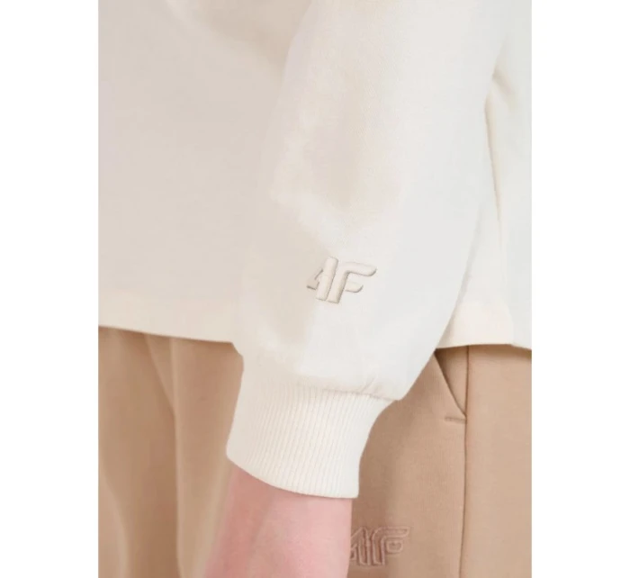 Dívčí oversize hladký rukáv s dlouhým rukávem 4F 4FJWSS25TLONF377-12S