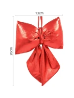 Dekorativní plyšová mašle 13x20 cm červená