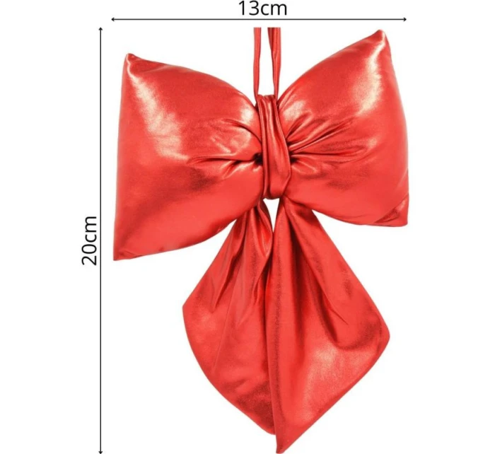 Dekorativní plyšová mašle 13x20 cm červená