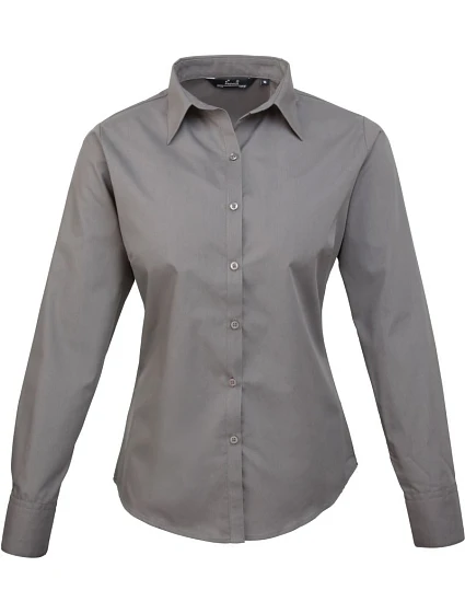 Premier PR 300 Popelínová halenka s dlouhým rukávem 39.0300 dark grey Premier PR 300 Popelínová halenka s dlouhým rukávem 39.0300 dark grey