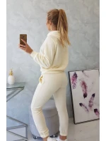 Tepláková souprava s kapucí ecru Tepláková souprava s kapucí ecru