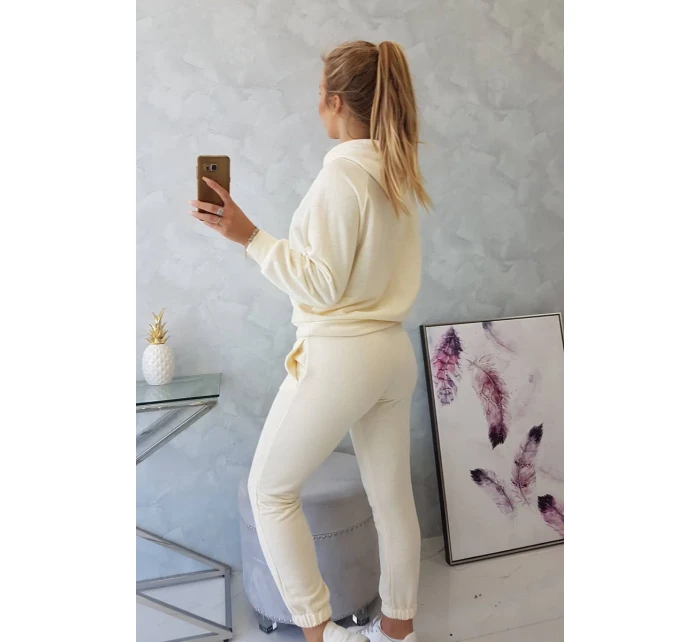 Tepláková souprava s kapucí ecru Tepláková souprava s kapucí ecru