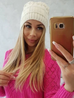 Fleecová čepice Marta K231 ecru