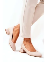 Semišové lodičky Lewski 3118 Béžové