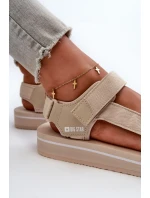 Dámské sandály na platformě Big Star NN274A535 béžové Dámské sandály na platformě Big Star NN274A535 béžové