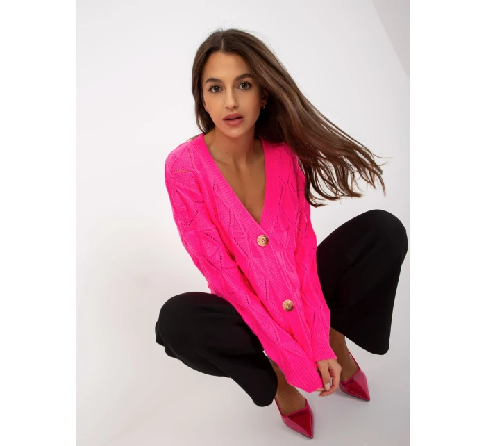 Dámský svetr LC SW 803 fluo růžový