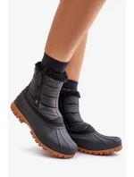 Dámské Sněhule Zateplené Kožíškem Na Zip Lee Cooper LCJ-24-44-2866 Černé