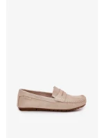 Dámské mokasíny z broušené kůže Big Star – béžové Dámské mokasíny z broušené kůže Big Star – béžové