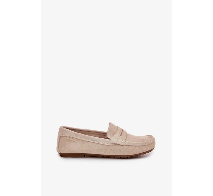 Dámské mokasíny z broušené kůže Big Star – béžové Dámské mokasíny z broušené kůže Big Star – béžové