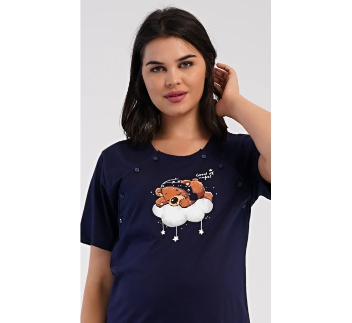 Dámská noční košile mateřská Méďa na obláčku