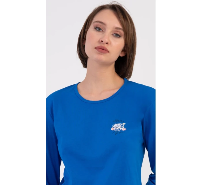 Dámské pyžamo dlouhé Květy Dámské pyžamo dlouhé Květy