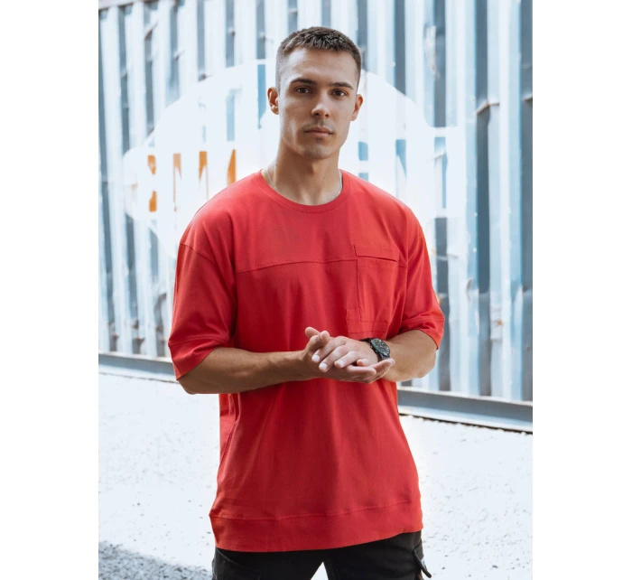 Pánské červené tričko model 21978253 - Dstreet