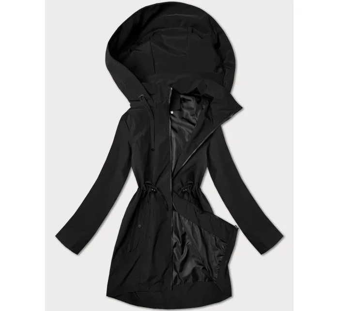 Tenká černá dámská plus size bunda J Style (16M9259-392)