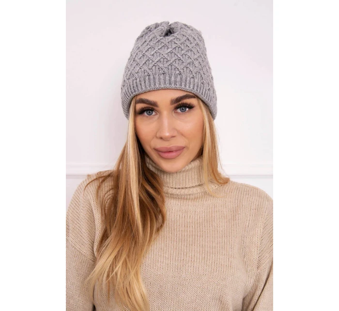 K204 fleecová kšiltovka světle šedá